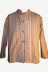 Round Neck Stripe Heavy Cotton Men's Thick Shirt