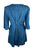 Women's Bohemian Exotic Ari Embroidered Button Down Short Sleeve Tunic Blouse - Agan Traders, Blue