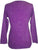 Rib Knit Cotton colorful Patched Embroidered Top Blouse. - Agan Traders, Purple
