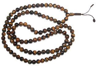 Agan Traders Original Tibetan Buddhist 108 Beads Prayer Meditation Mala - Agan Traders, Tiger's Eye