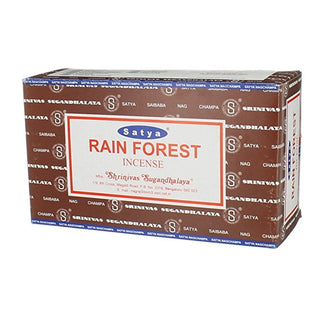 Satya Nag Champa incense Sticks - [ Box 12 Packs; 15 gm each] - Agan Traders, Rain Forest