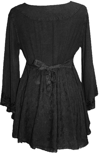 Medieval Butterfly Bell Sleeve Flare Blouse - Agan Traders, Black