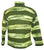 Green Striped Wool Fleece Lined Knitted Jacket - Agan Traders
