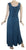 Rich Elegant Satin Blend Renaissance Sleveless Summer Sun Dress Gown - Agan Traders, Blue