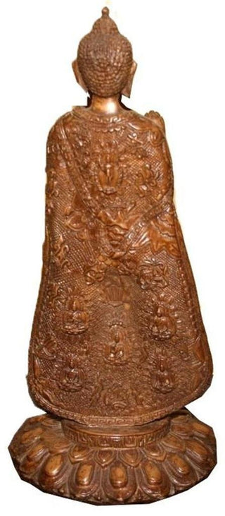 Resin Tall Meditation Buddha Statue Fair Trade [7.0 X 12.0 inches; 2.5 lb] - Agan Traders