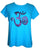 Om Embroidered Stretchy Yoga Tee - Agan Traders, Turquoise