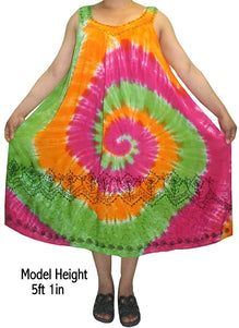 Kids Bright Tie Dye Dress – Xandra Swimwear