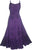 Rayon Embroidered Scalloped Hem Gypsy Spaghetti Strap Dress - Agan Traders, Purple