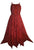 Asymmetrical Hem Net Renaissance Gothic Spaghetti Strap Summer Dress - Agan Traders, Burgundy