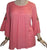 Rayon Crape Bohemian Medieval Bell Sleeve Embroidered Tunic Blouse - Agan Traders, Pink
