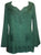 Diamond Neck Renaissance Embroidered Blouse - Agan Traders, H Green