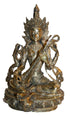 Agan Traders Bronze Saraswati Goddess of Wisdom Statue Fair Trade Nepal (8.5 inches; 3.5 lb)