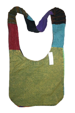 127 BG Bohemian Cotton Patchwork Razor Cut Peace Spiral Printed Shoulder Bag - Agan Traders