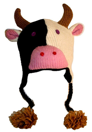 2-Ply Wool Adult Animal Hat - Agan Traders, Cow