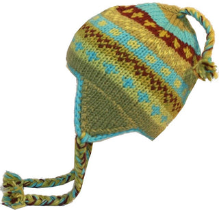 Himalayan Wool Sherpa Hand Knitted Wool Warm Beanie Hat - Agan Traders
