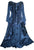 Renaissance Vintage Rayon Velvet Renaissance Top Blouse - Agan Traders, Blue