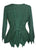 Gypsy Medieval Vintage Asymmetrical Net Renaissance Top Blouse - Agan Traders, Hunter Green
