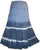 Soft Cotton Tiered Lined Long Skirt - Agan Traders, Blue Multi