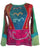 Rib Cotton Vibrant Multi Patched Color Funky Embroidered Bohemian Top Blouse - Agan Traders, GR Multi