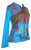 Funky Cotton Multi Patched Bohemian Fleece Hoodie Jacket - Agan Traders, Blue