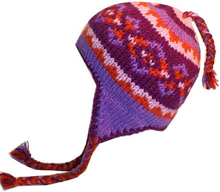 Himalayan Wool Sherpa Hand Knitted Wool Warm Beanie Hat - Agan Traders