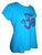 Om Embroidered Stretchy Yoga Tee - Agan Traders, Turquoise