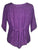 Scooped Neck Medieval  Embroidered Blouse - Agan Traders, Purple
