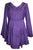 Medieval Embroidered Flare Tunic Top Blouse - Agan Traders, Purple