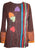 CTLS 002 Agan Traders Knit Cotton Boho Gypsy Knit Retro Top Blouse - Agan Traders, Brown