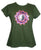Ying Yang Embroidered Stretchy Yoga Tee - Agan Traders, Army Green