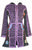 Nepal Knit Cotton Embroidered Bohemian Long Insulated Jacket Coat - Agan Traders, Purple