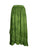 Gypsy Medieval Embroidered Asymmetrical Cross Ruffle Hem Skirt - Agan Traders, E Green