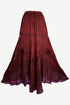 704 Skt Dazzling Flare Dancing Gypsy Gothic Embroidered Twirl Long Skirt