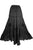 Big Flare Dancing Gypsy Gothic Embroidered Twirl Long Skirt - Agan Traders, Black