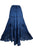 Big Flare Dancing Gypsy Gothic Embroidered Twirl Long Skirt - Agan Traders, Blue
