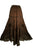 Big Flare Dancing Gypsy Gothic Embroidered Twirl Long Skirt - Agan Traders, Rust