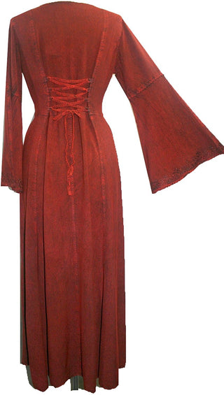 Net Medieval Vampire Gothic Renaissance Dress Gown - Agan Traders, Burgundy