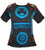 Rib Cotton Peace Symbol Top T-shirt Blouse - Agan Traders, Blue