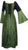 Medieval Vintage Corset Lace Two Tone Renaissance Dress Gown - Agan Traders, Green Black