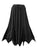 714 Skt Bohemian Gypsy Asymmetrical Hem Rayon Netted Skirt - Agan Traders, Black
