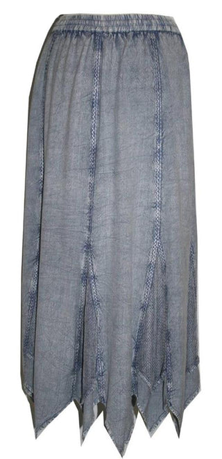 714 Skt Bohemian Gypsy Asymmetrical Hem Rayon Netted Skirt - Agan Traders, Lilac