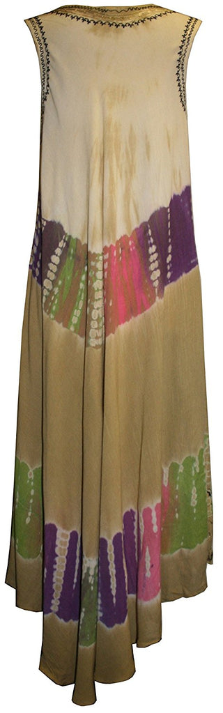 Rayon Tie Dye Beach Umbrella Long Dress - Agan Traders, One Size