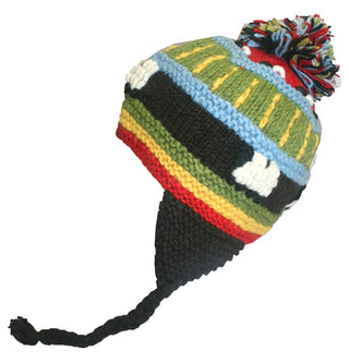 Knit Beanie Earflap Kakicha Hat - Agan Traders, Multi H