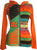 RJ 321 Orange Multi Ribbed Cotton Boho Funky Bohemian Jacket Sweatshirt - Agan Traders