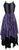 Asymmetrical Hem Net Renaissance Gothic Spaghetti Strap Summer Dress - Agan Traders, Purple Black