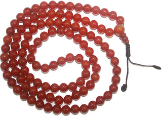 Agan Traders Original Tibetan Buddhist 108 Beads Prayer Meditation Mala - Agan Traders, Carnelian 