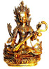 Bronze Large Saraswati Goddess of Wisdom Statue Fair Trade [6.0 X 12.0 inches; 10 lb]