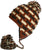 Knit Beanie Earflap Kakicha Hat - Agan Traders, Brown M