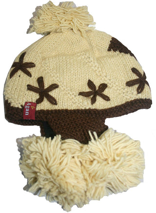 Highland Wool Knit Beanie Fleece Earflap Beanies - Agan Traders, 1410 CB H