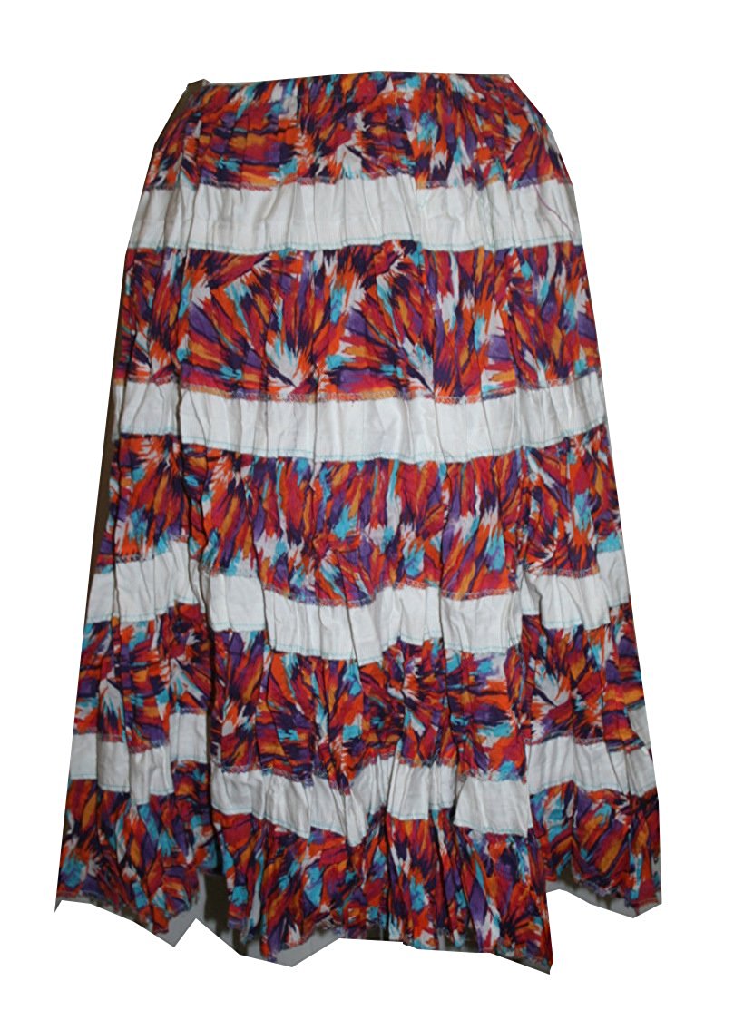 Tiered Cotton Gypsy Renaissance Vintage Tea Length Skirt – Agan Traders